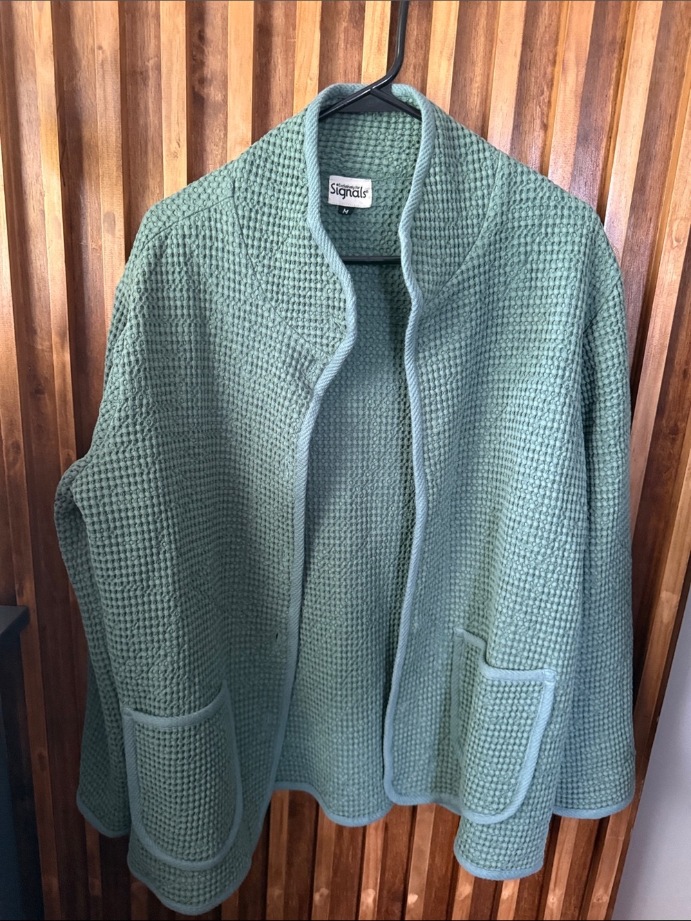 SIGNALS Waffle Mandarin Collar Jacket. M  ***read***